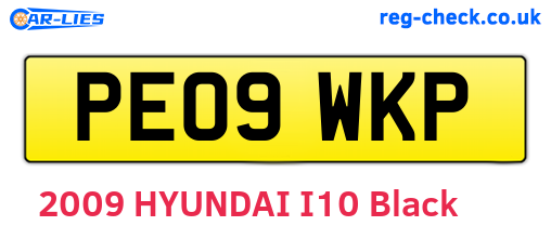 PE09WKP are the vehicle registration plates.