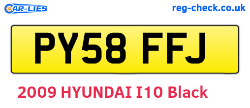 PY58FFJ are the vehicle registration plates.