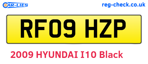 RF09HZP are the vehicle registration plates.