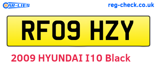 RF09HZY are the vehicle registration plates.