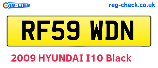 RF59WDN are the vehicle registration plates.