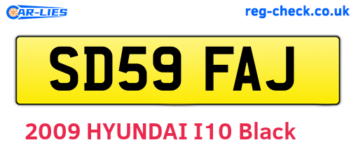 SD59FAJ are the vehicle registration plates.