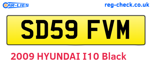 SD59FVM are the vehicle registration plates.