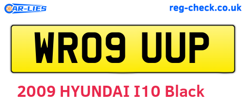 WR09UUP are the vehicle registration plates.