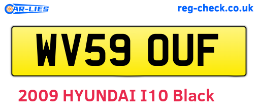 WV59OUF are the vehicle registration plates.
