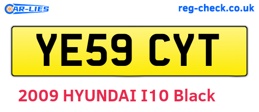 YE59CYT are the vehicle registration plates.