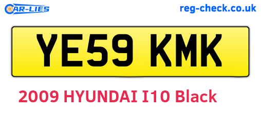 YE59KMK are the vehicle registration plates.