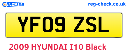YF09ZSL are the vehicle registration plates.