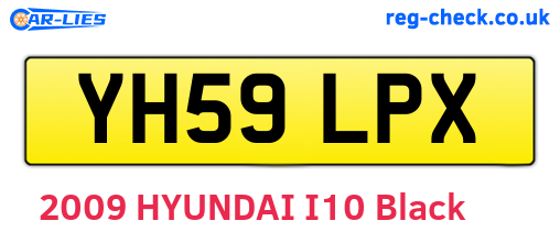 YH59LPX are the vehicle registration plates.
