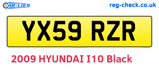 YX59RZR are the vehicle registration plates.