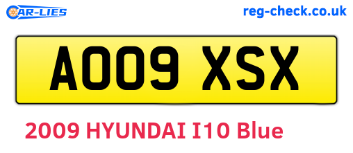 AO09XSX are the vehicle registration plates.