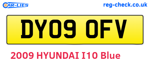 DY09OFV are the vehicle registration plates.