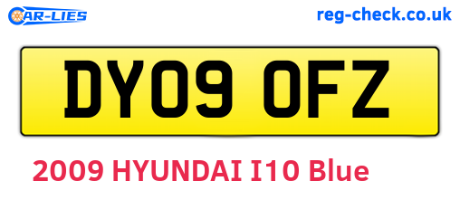 DY09OFZ are the vehicle registration plates.