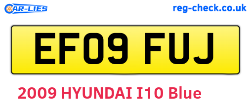 EF09FUJ are the vehicle registration plates.