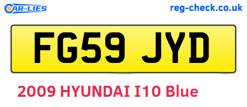 FG59JYD are the vehicle registration plates.