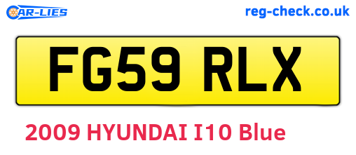 FG59RLX are the vehicle registration plates.