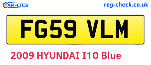FG59VLM are the vehicle registration plates.