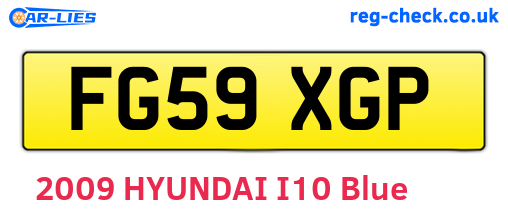 FG59XGP are the vehicle registration plates.