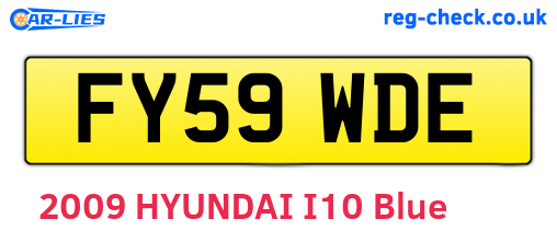 FY59WDE are the vehicle registration plates.