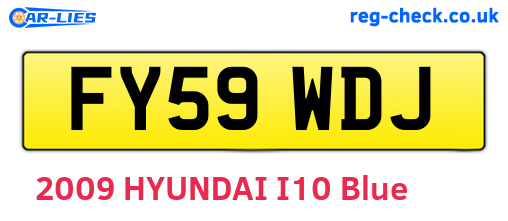 FY59WDJ are the vehicle registration plates.