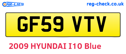 GF59VTV are the vehicle registration plates.