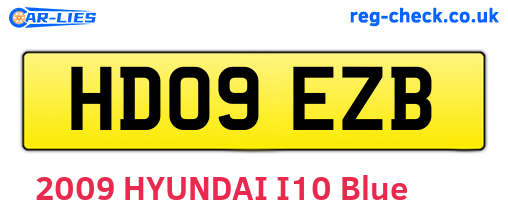 HD09EZB are the vehicle registration plates.