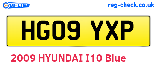 HG09YXP are the vehicle registration plates.