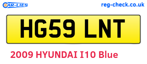 HG59LNT are the vehicle registration plates.