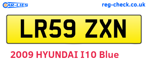 LR59ZXN are the vehicle registration plates.
