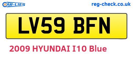 LV59BFN are the vehicle registration plates.