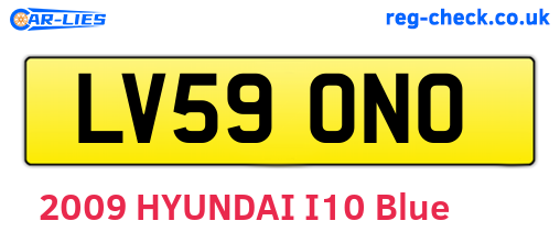 LV59ONO are the vehicle registration plates.