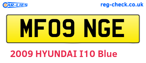 MF09NGE are the vehicle registration plates.