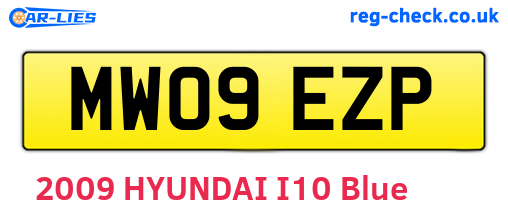 MW09EZP are the vehicle registration plates.