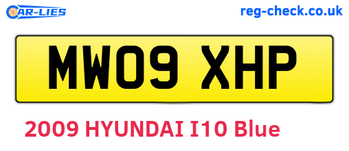 MW09XHP are the vehicle registration plates.