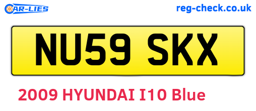 NU59SKX are the vehicle registration plates.