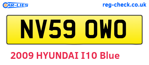 NV59OWO are the vehicle registration plates.