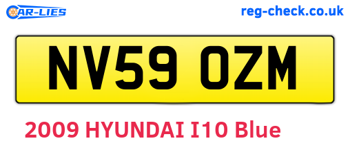 NV59OZM are the vehicle registration plates.