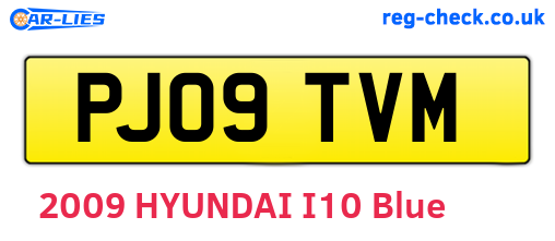 PJ09TVM are the vehicle registration plates.