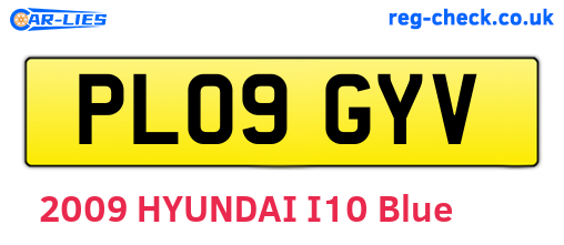 PL09GYV are the vehicle registration plates.