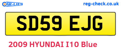 SD59EJG are the vehicle registration plates.