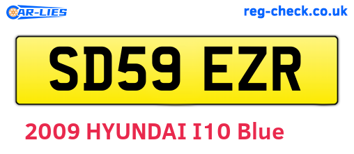 SD59EZR are the vehicle registration plates.