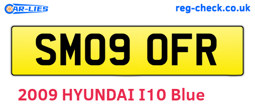 SM09OFR are the vehicle registration plates.