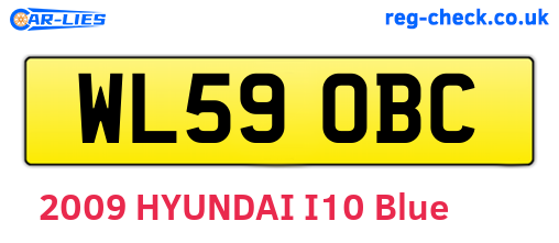 WL59OBC are the vehicle registration plates.