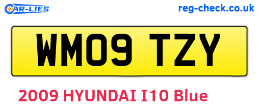 WM09TZY are the vehicle registration plates.