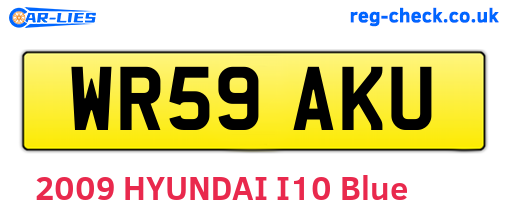 WR59AKU are the vehicle registration plates.
