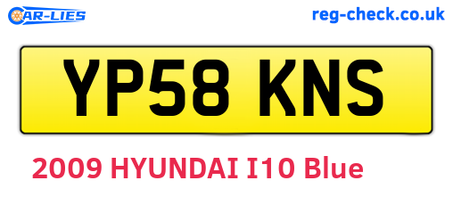 YP58KNS are the vehicle registration plates.