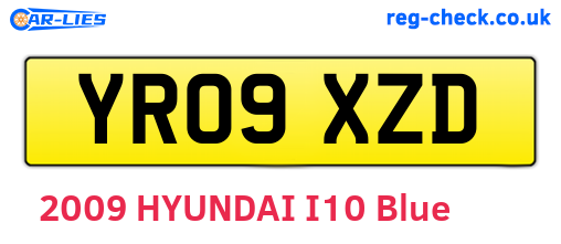 YR09XZD are the vehicle registration plates.