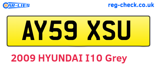AY59XSU are the vehicle registration plates.