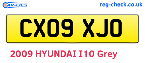 CX09XJO are the vehicle registration plates.