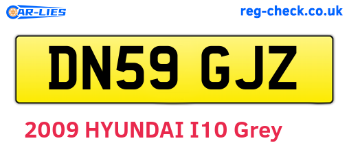 DN59GJZ are the vehicle registration plates.